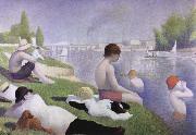 Georges Seurat bathers as asnieres oil painting